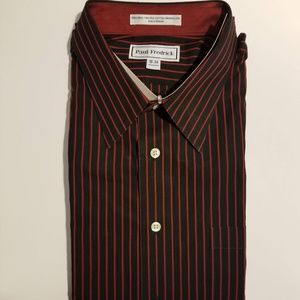 Paul Fredrick Black and Red Striped dress shirt.